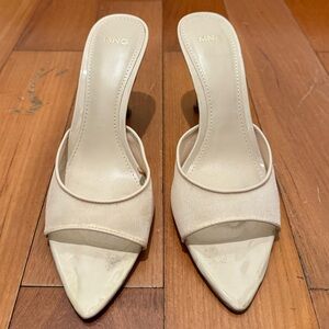 Mango MNG Women's Elegant Cream Heels
